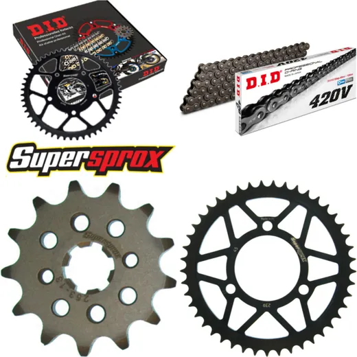 Chain Kit - Steel - for: HONDA MBX50 SD 50 km/h 87-88 13-45-118 DID420V Clip