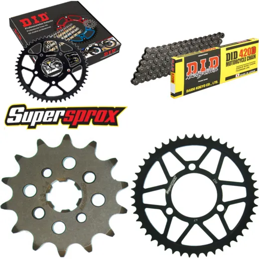 Chain Kit - Steel - for: HONDA MTX50 S [DE] 83-84 14-47-122 DID420D Clip