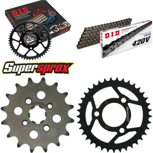 Chain Kit - Steel - for: HONDA NS1 NSR75 - 16-37-128 DID420V Clip