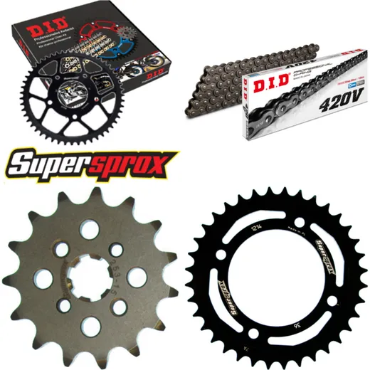 Chain Kit - Steel - for: HONDA XR70 R 95-99 15-36-086 DID420V Clip