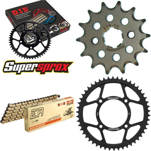 Kettensatz Stahl für: HONDA CRF100 04-13/XRR100 85-04 14-50-118 DID428NZ(G&B) Clip