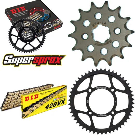 Chain Kit - Steel - for: HONDA CRF100 04-13/XRR100 85-04 14-50-118 DID428VX(G&B) Clip