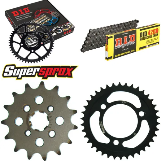 Chain Kit - Steel - for: HONDA MCX80 83-87 15-38-112 DID420D Clip