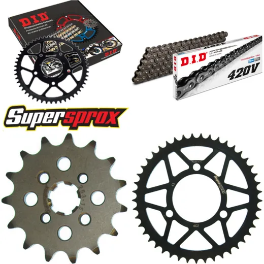 Chain Kit - Steel - for: HONDA MTX80 R 83-84 15-45-124 DID420V Clip