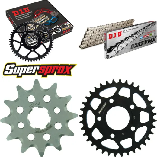 Chain Kit - Steel - for: HONDA NSR125 80km/h Version 1 94-97 12-36-110 DID520ZVM-X(S&S) rivet