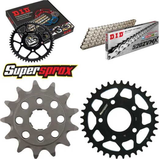 Kettensatz Stahl für: HONDA NSR125 89-93 13-36-108 DID520ZVM-X(S&S) Niet