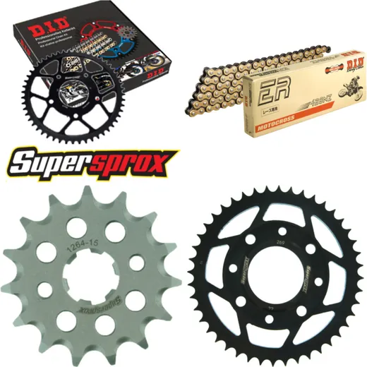 Chain Kit - Steel - for: HONDA CBZ125 F - 15-44-128 DID428NZ(G&B) Clip