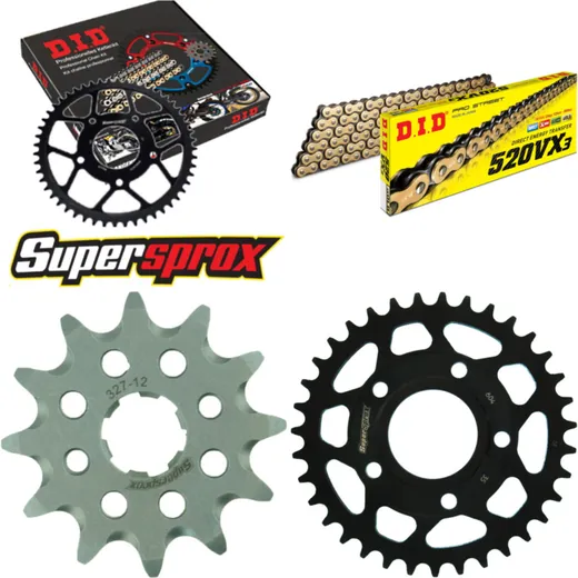Chain Kit - Steel - for: HONDA NSR125 - 12-35-110 DID520VX3(G&B) rivet
