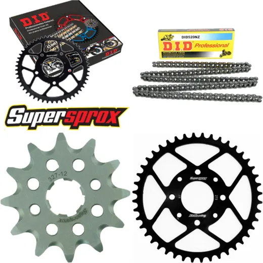 Chain Kit - Steel - for: HONDA XL125 V Varadero 80 km/h BOE 12-44-110 DID520NZ Clip