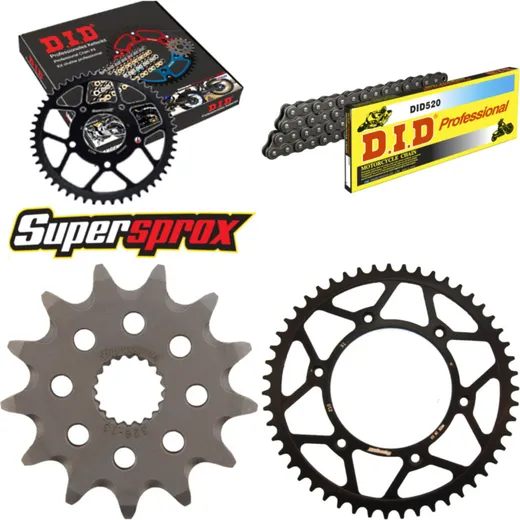 Chain Kit - Steel - for: HONDA CR125 R 87-96/CR125 R 98-99/CR1 13-51-114 DID520 Clip