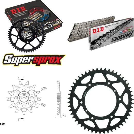Chain Kit - Steel - for: HONDA CRF230 F 04-08 13-50-114 DID520ZVM-X endless