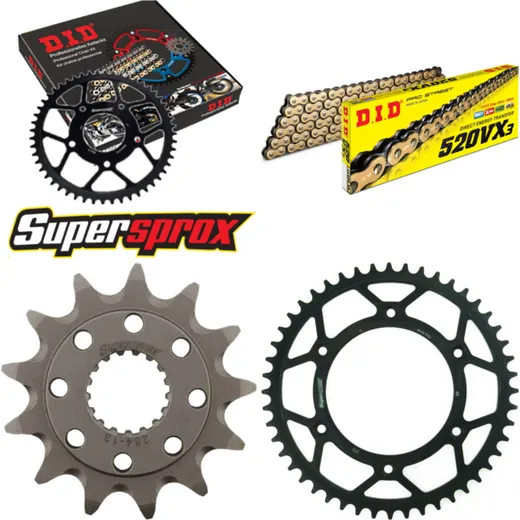 Kettensatz Stahl für: HONDA CRF450 R 04-08 13-48-114 DID520VX3(G&B) Clip