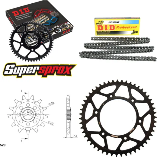 Chain Kit - Steel - for: HONDA CRF250 R 04-09 13-51-114 DID520NZ Clip