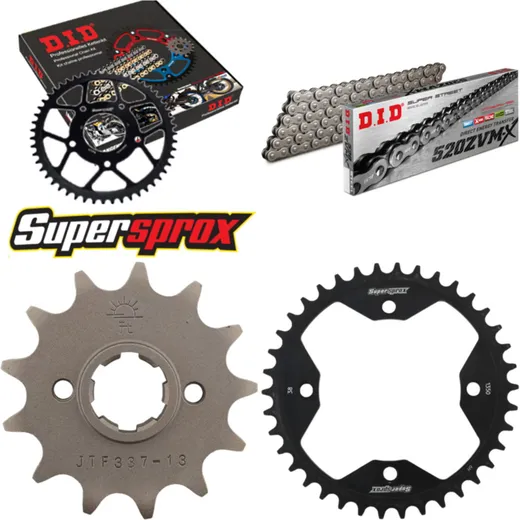 Chain Kit - Steel - for: HONDA TRX250 R /Fourtrax [US] 88-89 13-38-092 DID520ZVM-X rivet