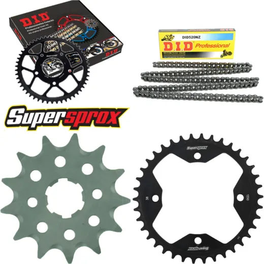 Kettensatz Stahl für: HONDA TRX250 R 90-92/TRX250 X [US] 87 13-38-086 DID520NZ Clip