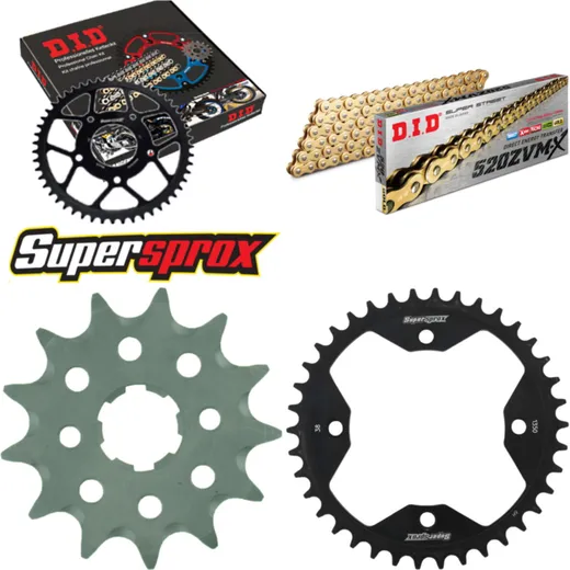 Chain Kit - Steel - for: HONDA TRX250 R 90-92/TRX250 X [US] 87 13-38-086 DID520ZVM-X(G&G) rivet