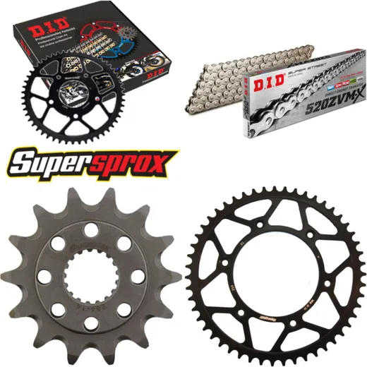 Chain Kit - Steel - for: HONDA CR250 R 88-89 14-51-116 DID520ZVM-X(S&S) rivet