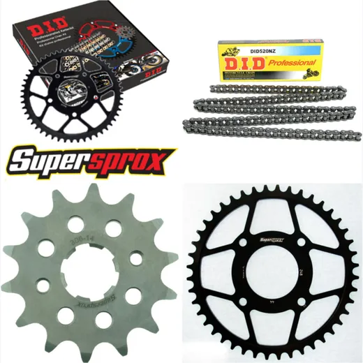 Kettensatz Stahl für: HONDA CB250 RSA [4 x Ø10.5mm] 80-84 14-44-098 DID520NZ Clip