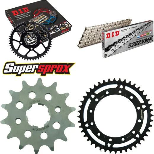 Kettensatz Stahl für: HONDA XLR250 82-83 14-44-100 DID520ZVM-X(S&S) Endlos