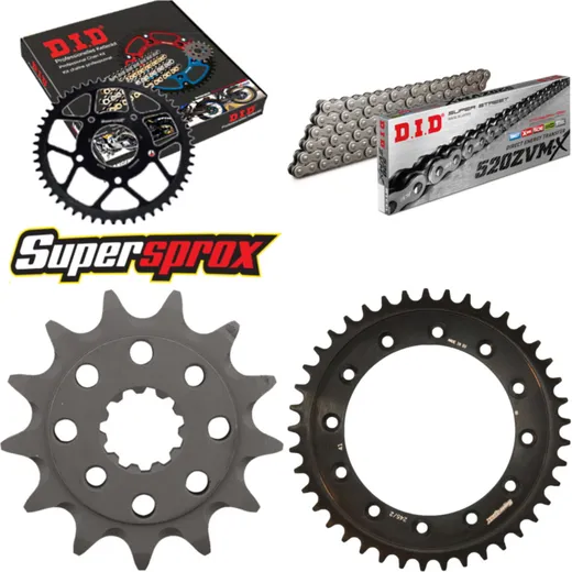 Chain Kit - Steel - for: HONDA NX250 88-93 13-41-102 DID520ZVM-X rivet