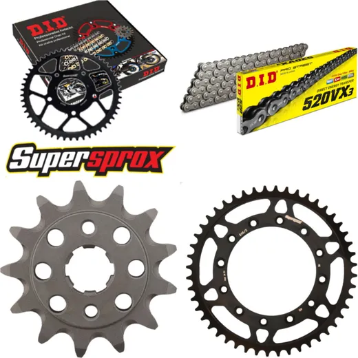 Chain Kit - Steel - for: HONDA XR250 R 88-89 13-48-108 DID520VX3 endless
