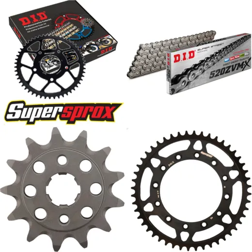 Chain Kit - Steel - for: HONDA XR250 R 88-89 13-48-108 DID520ZVM-X rivet
