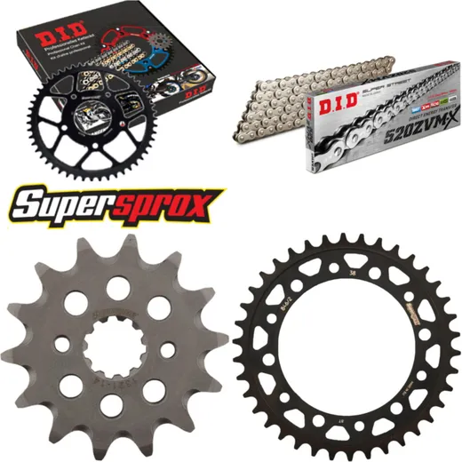 Chain Kit - Steel - for: HONDA CBR250 R 11-14/CBR250 R ABS 11-15 14-38-108 DID520ZVM-X(S&S) rivet