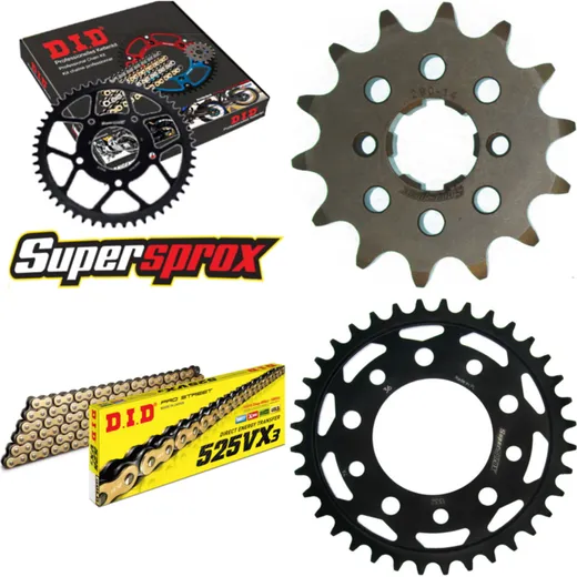 Chain Kit - Steel - for: HONDA XBR500 27PS 85-86 14-36-106 DID525VX3(G&B) rivet