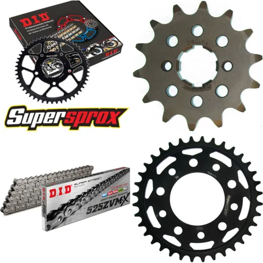 Chain Kit - Steel - for: HONDA XBR500 27PS 85-86 14-36-106 DID525ZVM-X rivet