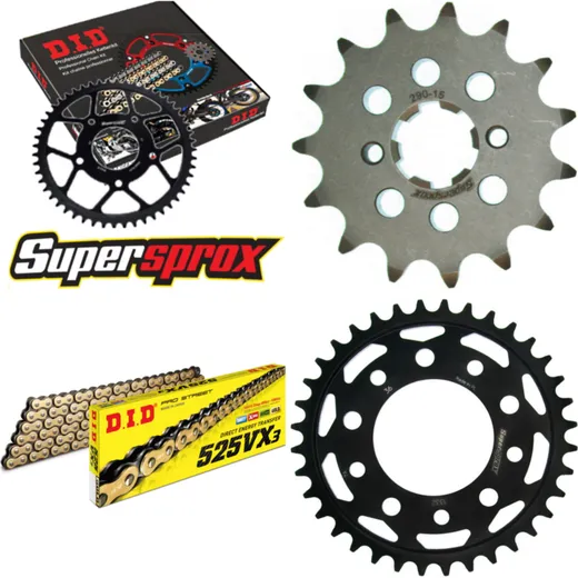 Chain Kit - Steel - for: HONDA XBR500 44PS 85-86 15-36-106 DID525VX3(G&B) endless