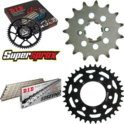Chain Kit - Steel - for: HONDA XBR500 44PS 85-86 15-36-106 DID525ZVM-X(S&S) rivet