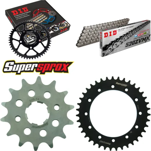 Chain Kit - Steel - for: HONDA XL500 S 79-82 14-39-096 DID520ZVM-X rivet