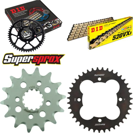 Chain Kit - Steel - for: HONDA TRX400 Fourtrax 04-09/TRX400 Sp 14-39-094 DID520VX3(G&B) endless