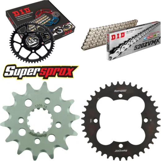 Chain Kit - Steel - for: HONDA TRX400 Fourtrax 04-09/TRX400 Sp 14-39-094 DID520ZVM-X(S&S) rivet