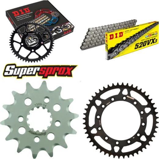 Chain Kit - Steel - for: HONDA XR600 R [FR] 91-00 14-48-110 DID520VX3 endless