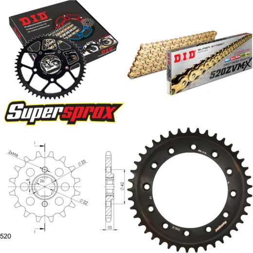 Chain Kit - Steel - for: HONDA XL600 R 83-87 15-41-104 DID520ZVM-X(G&G) endless