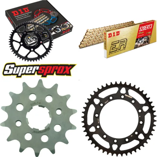 Kettensatz Stahl für: HONDA XR500 R 81-86/XR600 R 85-87 14-48-110 DID520ERT2(G&G) Clip