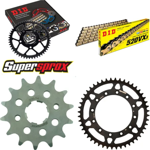 Chain Kit - Steel - for: HONDA XR500 R 81-86/XR600 R 85-87 14-48-110 DID520VX3(G&B) endless