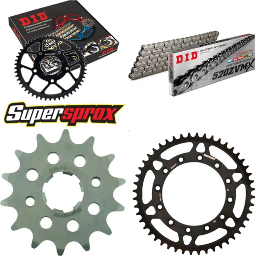 Kettensatz Stahl für: HONDA XR500 R 81-86/XR600 R 85-87 14-48-110 DID520ZVM-X Niet