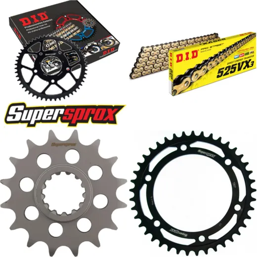 Chain Kit - Steel - for: HONDA CBR600 RR 07-15 16-41-112 DID525VX3(G&B) rivet