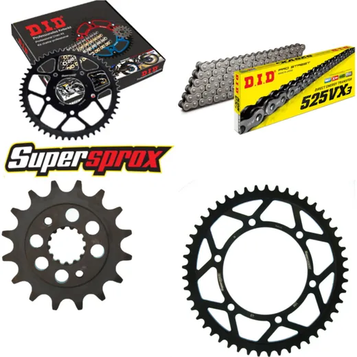 Chain Kit - Steel - for: HONDA XRV650 Africa Twin 88-89 16-49-124 DID525VX3 Clip