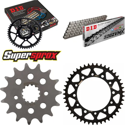 Chain Kit - Steel - for: HONDA NX650 Dominator 89-90 15-45-108 DID520ZVM-X rivet