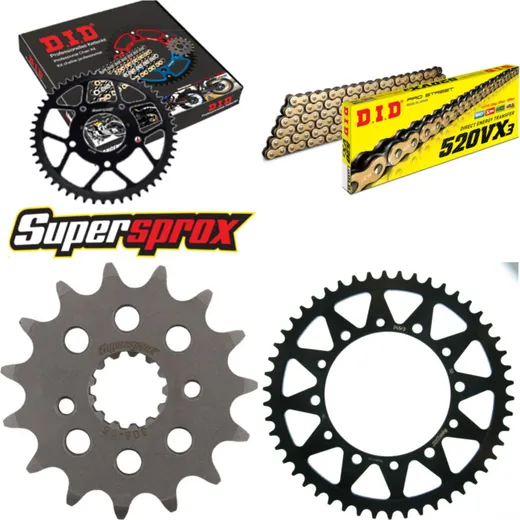 Chain Kit - Steel - for: HONDA NX650 Dominator 25KW 91-94 15-50-112 DID520VX3(G&B) Clip