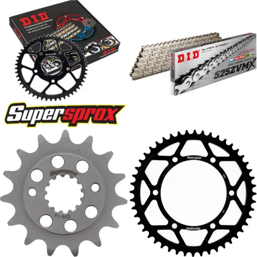 Chain Kit - Steel - for: HONDA Transalp 650 00-07 15-48-118 DID525ZVM-X(S&S) rivet