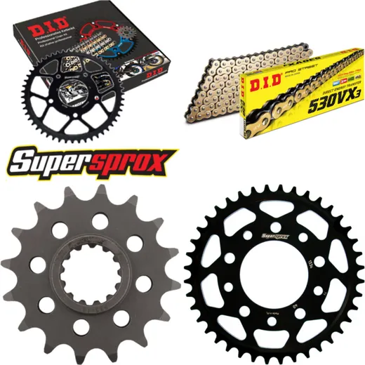 Chain Kit - Steel - for: HONDA VF750 C 93-95 16-40-118 DID530VX3(G&B) rivet