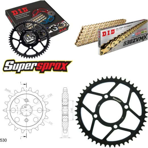 Chain Kit - Steel - for: HONDA CB750 F1 76-76 17-48-102 DID530ZVM-X(G&G) endless