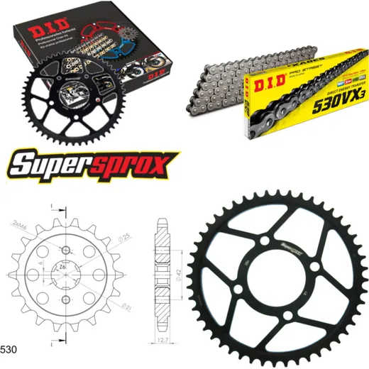 Chain Kit - Steel - for: HONDA CB750 71-76 18-48-100 DID530VX3 endless