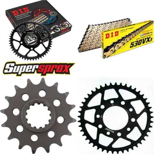 Chain Kit - Steel - for: HONDA VFR750 F 88-89 16-45-110 DID530VX3(G&B) rivet