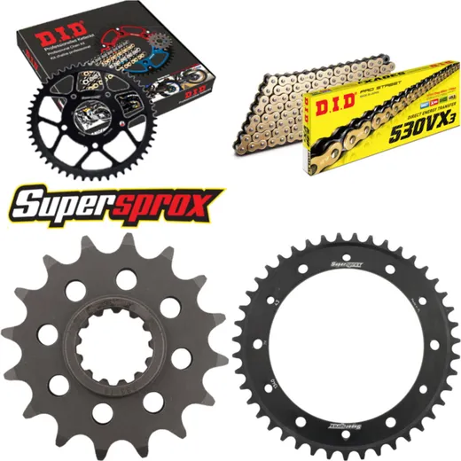 Chain Kit - Steel - for: HONDA VFR750 F 90-97 16-43-112 DID530VX3(G&B) rivet