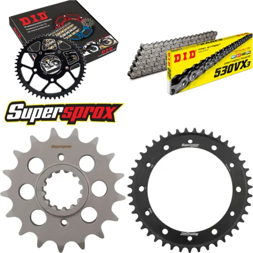 Chain Kit - Steel - for: HONDA VFR800 Fi 98-01 17-43-108 DID530VX3 rivet